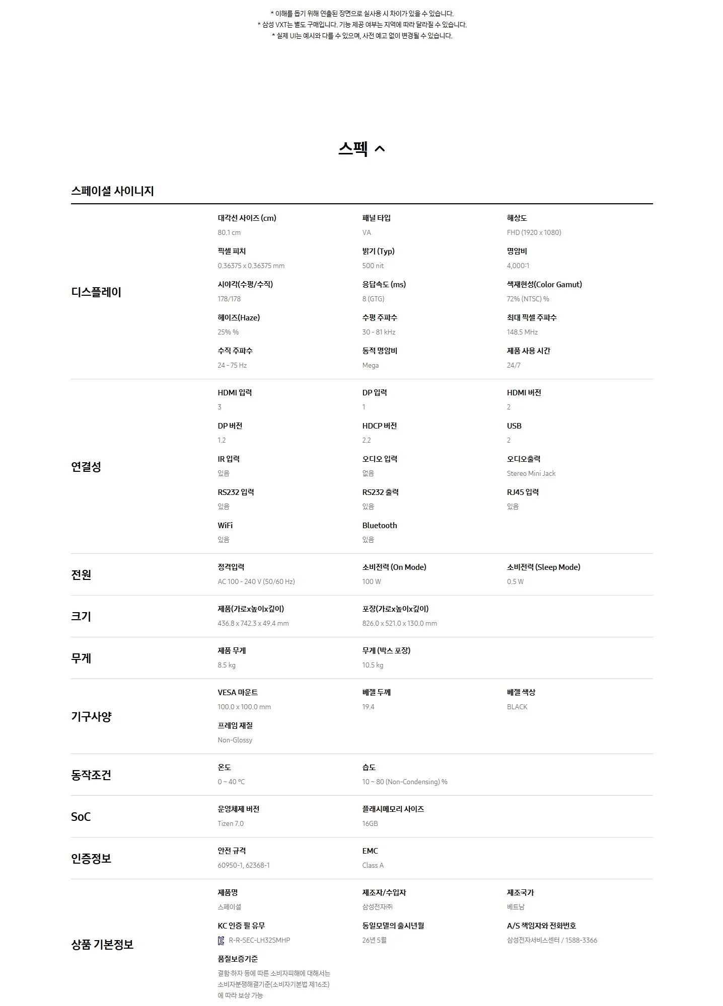 Detail Specifications